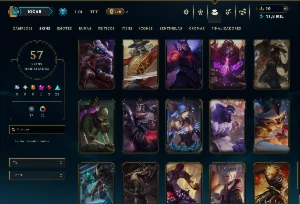 Platina 4 com TODOS os Champs e 57 Skins - League of Legends LOL