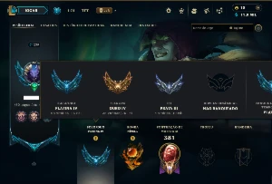 Platina 4 com TODOS os Champs e 57 Skins - League of Legends LOL