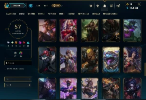 Platina 4 com TODOS os Champs e 57 Skins - League of Legends LOL
