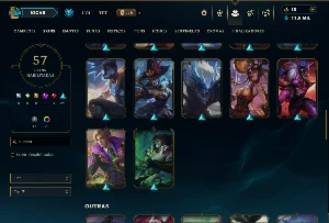 Platina 4 com TODOS os Champs e 57 Skins - League of Legends LOL