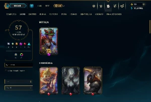 Platina 4 com TODOS os Champs e 57 Skins - League of Legends LOL
