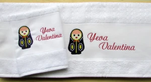 Jogo Toalhas de Banho e Mão Bordadas e Personalizadas - Artesanato e Personalizados