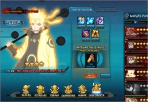 CONTA NARUTO ONLINE BR - 540K DE FORÇA - SERVIDOR 397 - Outros
