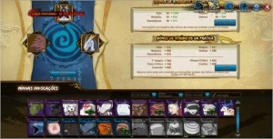 CONTA NARUTO ONLINE BR - 540K DE FORÇA - SERVIDOR 397 - Outros