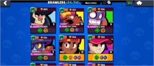54/54 Brawlers | 47 Skins | 33K Troféus | Fang e Meg PODER11 - Brawl Stars