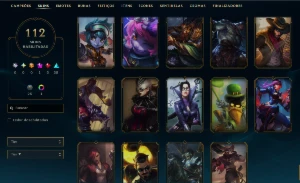 Conta De Lol Full Acesso  - Main Jungle E Mid - 112 Skins - League of Legends