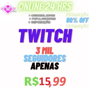 Twitch Seguidores 30 Dias De Garantia - Redes Sociais