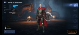 Guerreiro lvl 45 com 46k de poder - MIR4