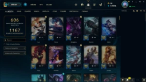 Conta League of Legends com mais de 500 skins LOL