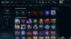 Conta League of Legends com mais de 500 skins LOL