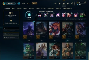 Conta Platina 4 com 40 campeões e 11 skins - League of Legends LOL
