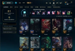 Conta Platina 4 com 40 campeões e 11 skins - League of Legends LOL