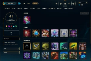 Conta Platina 4 com 40 campeões e 11 skins - League of Legends LOL
