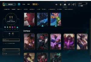 Conta Platina 4 com 40 campeões e 11 skins - League of Legends LOL