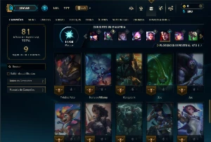 Conta Platina 4 com 40 campeões e 11 skins - League of Legends LOL