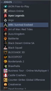 Conta Steam com mais de 100 Games, ARK FallGuys Valheim Lego
