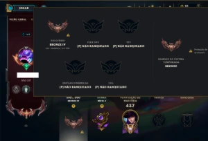 Bronze 4 com TODOS os Champs e 98 Skins (Mais de 300 Jogos) - League of Legends LOL