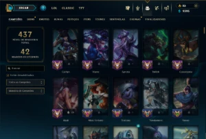 Bronze 4 com TODOS os Champs e 98 Skins (Mais de 300 Jogos) - League of Legends LOL
