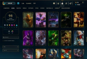 Bronze 4 com TODOS os Champs e 98 Skins (Mais de 300 Jogos) - League of Legends LOL