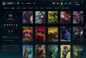 Bronze 4 com TODOS os Champs e 98 Skins (Mais de 300 Jogos) - League of Legends LOL