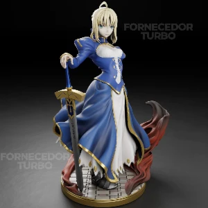 Artoria Pendragon 3D - Arquivo .Stl Para Impressão 3D - Outros