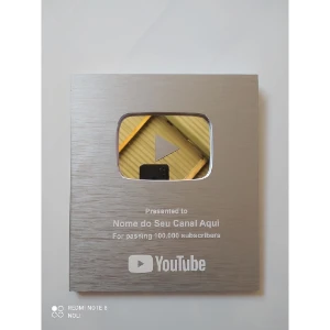 Youtube Placa 100K ( Personalizada ) - Produtos Físicos