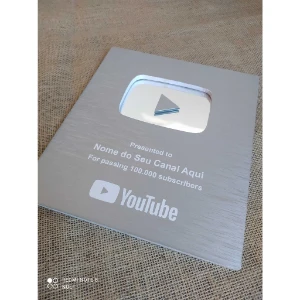 Youtube Placa 100K ( Personalizada ) - Produtos Físicos