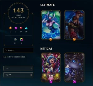 Conta 2013 143 skins + info na descrição - League of Legends LOL