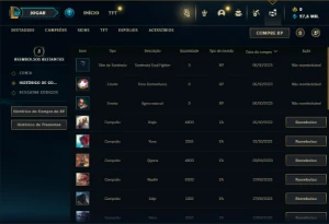 Mestre com 25 Champs e 13 Fragmentos de Skins - League of Legends LOL