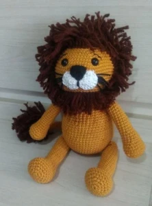 Amigurumi Leão em Crochê - Artesanato e Personalizados