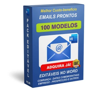 100 Modelos de Emails Editáveis no Word