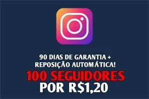 100 Seguidores Instagram por R$ 1,20 - Redes Sociais