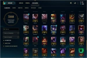 CONTA COM TODOS CAMPEOES E 241SKINS. - League of Legends LOL