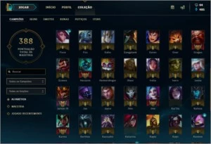 CONTA COM TODOS CAMPEOES E 241SKINS. - League of Legends LOL