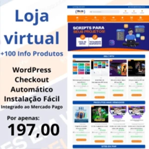 loja virtual completa com 100 produtos digitais inclusos - Sites, Lojas e Sistemas Prontos Sites e Scripts