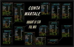 Conta Wartale Knight level 138 Ful Itens Mix - Priston Tale