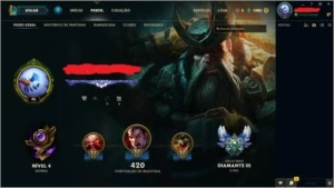 League of Legends conta Diamante - Varios Champs e Skins LOL