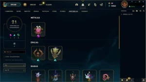 Conta LoL com Diversas skins Lendárias e Épicas - League of Legends