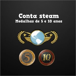 Counter Strike - Steam medalhas de 5-10 anos CS