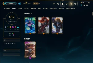 Bronze 4 com TODOS os Champs e 162 Skins ( MID / ADC / JG ) - League of Legends LOL
