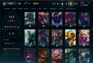 Bronze 4 com TODOS os Champs e 162 Skins ( MID / ADC / JG ) - League of Legends LOL