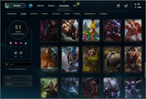 Conta League of Legends LVL 226 | Gold 4 26PDL LOL