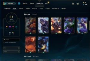Conta League of Legends LVL 226 | Gold 4 26PDL LOL