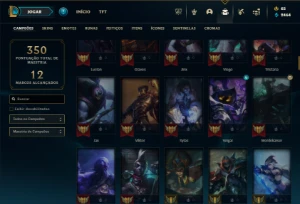 Platina 3 com 130 Champs e 55 Skins ( ADC / MID ) - League of Legends LOL
