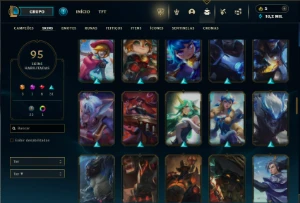 Prata 3 com TODOS os champs e 95 Skins ( ADC / SUP ) - League of Legends LOL
