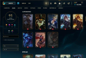 Prata 3 com TODOS os champs e 95 Skins ( ADC / SUP ) - League of Legends LOL