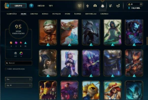 Prata 3 com TODOS os champs e 95 Skins ( ADC / SUP ) - League of Legends LOL