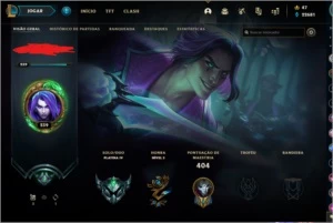 CONTA LEAGUE OF LEGENDS, PLAT 4 LVL 239 LOL