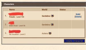 Vendo Royal Paladin 154 - Serdebra - Com RK - Tibia