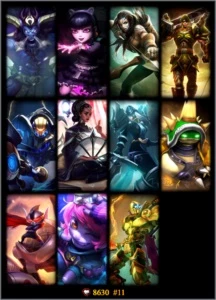 CONTA SEASON 1, SKINS RARAS - League of Legends LOL